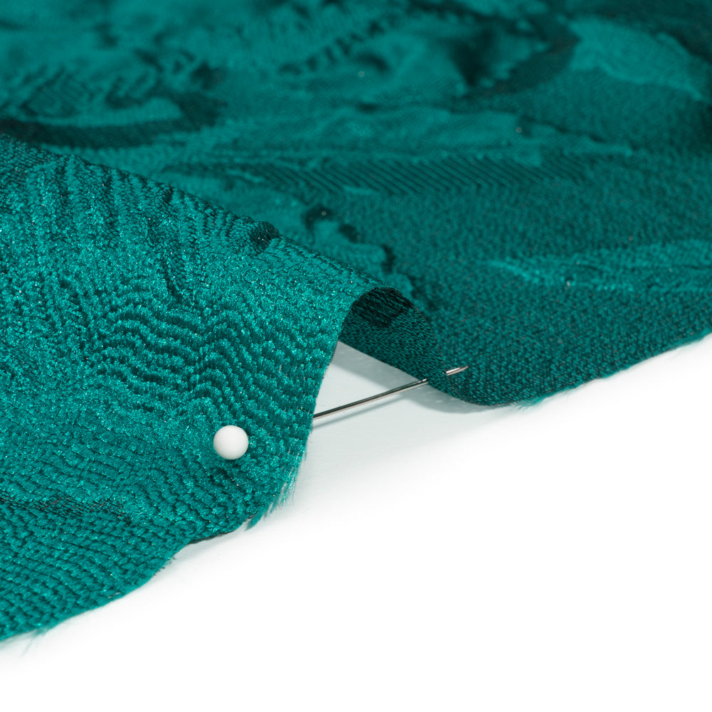 Luminous Teal Floral Lightweight Luxury Brocade Folded Luminous Teal Floral Lightweight Luxury Brocade Folded