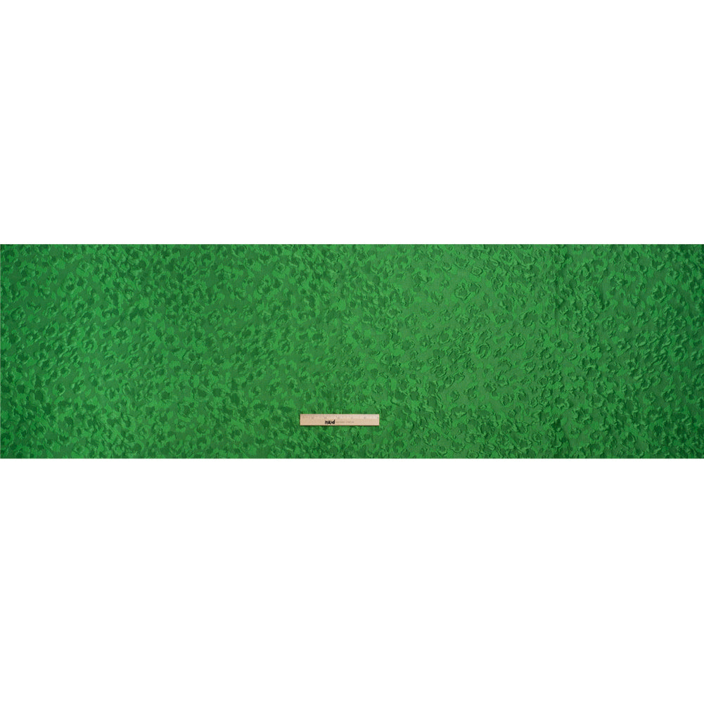 Luminous Green Wild Spots Lightweight Luxury Brocade - Drape Luminous Green Wild Spots Lightweight Luxury Brocade - Drape