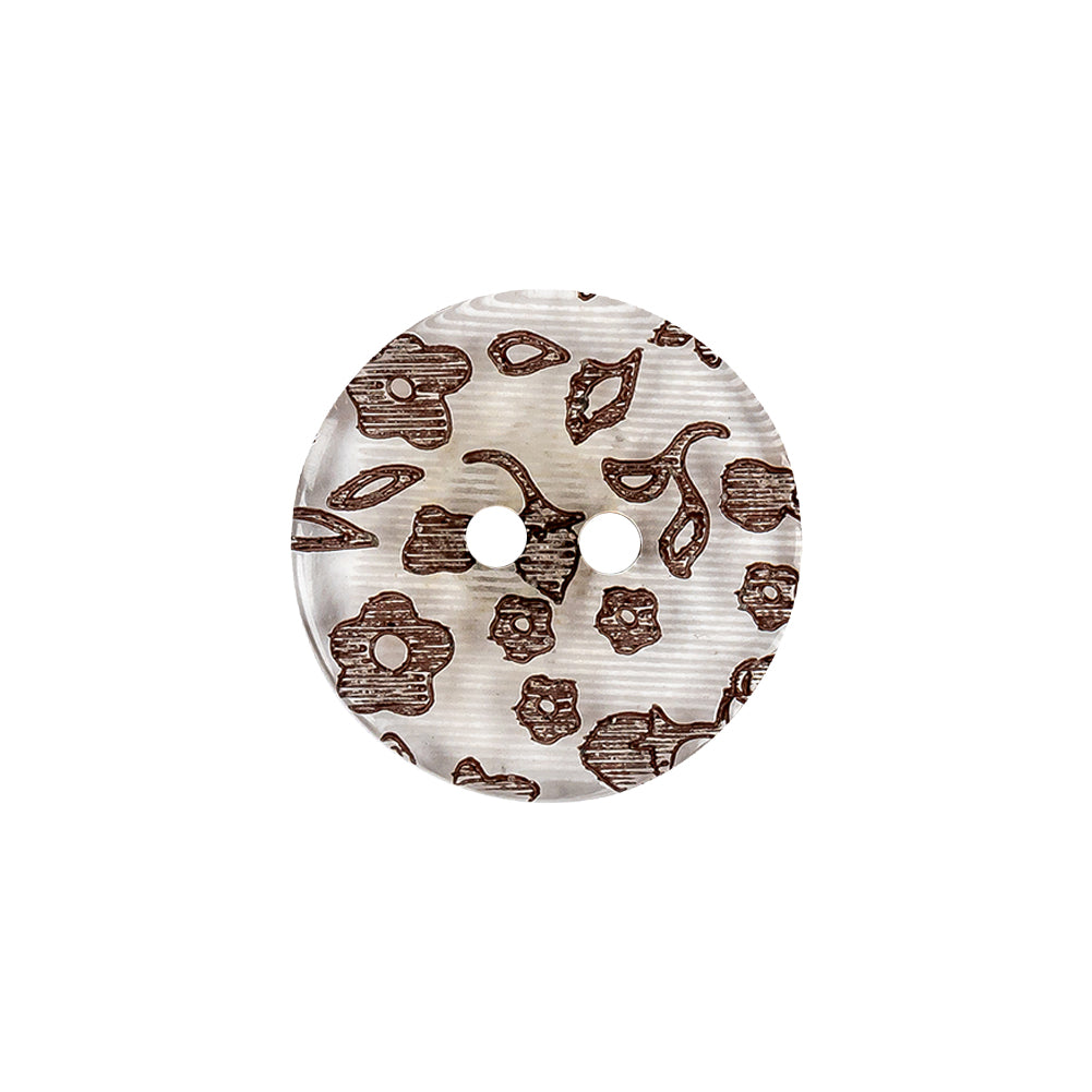 Clear Brown Plastic Button - 32L/20mm Clear Brown Plastic Button - 32L/20mm