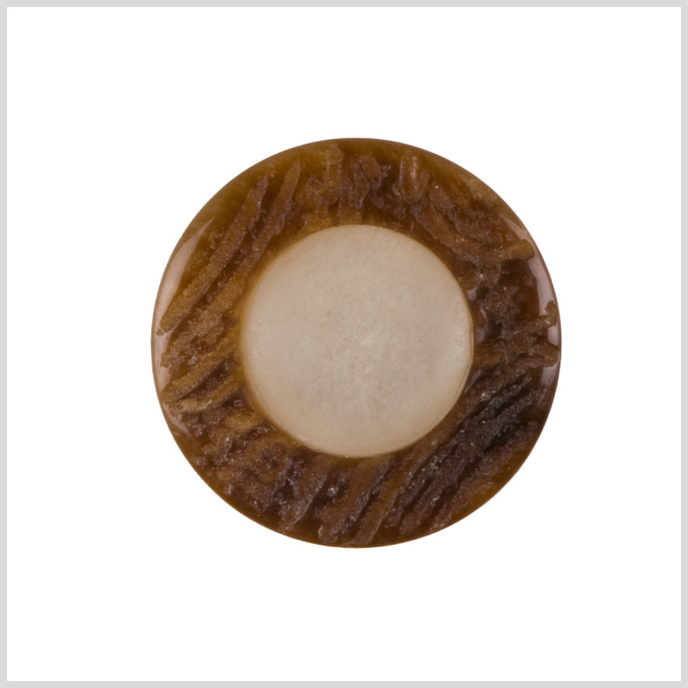Ivory Brown Plastic Coat Button - 50L/32mm Ivory Brown Plastic Coat Button - 50L/32mm