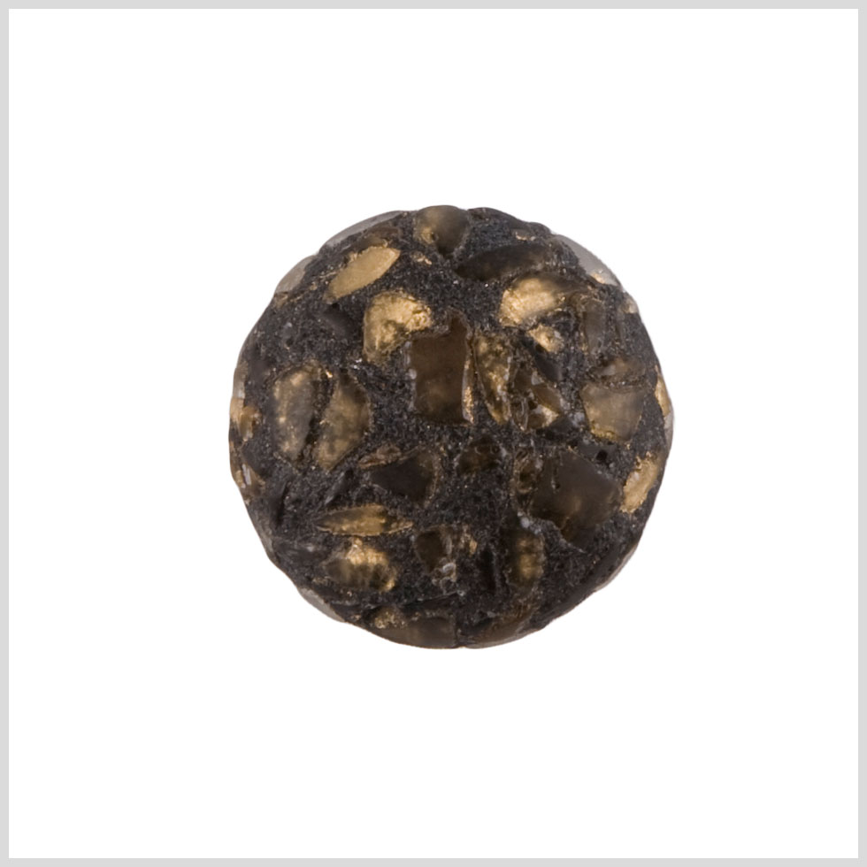 Brown/Gold Plastic Button - 36L/23mm Brown/Gold Plastic Button - 36L/23mm