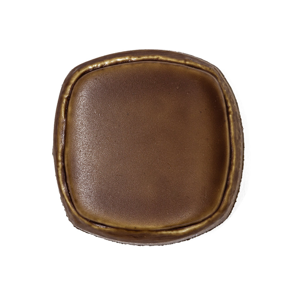 Weathered Honey Brown Leather-Look Shank-Back Molded Plastic Button - 48L/30.5mm Weathered Honey Brown Leather-Look Shank-Back Molded Plastic Button - 48L/30.5mm