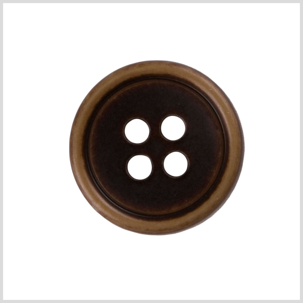Brown Plastic Button - 44L/28mm Brown Plastic Button - 44L/28mm