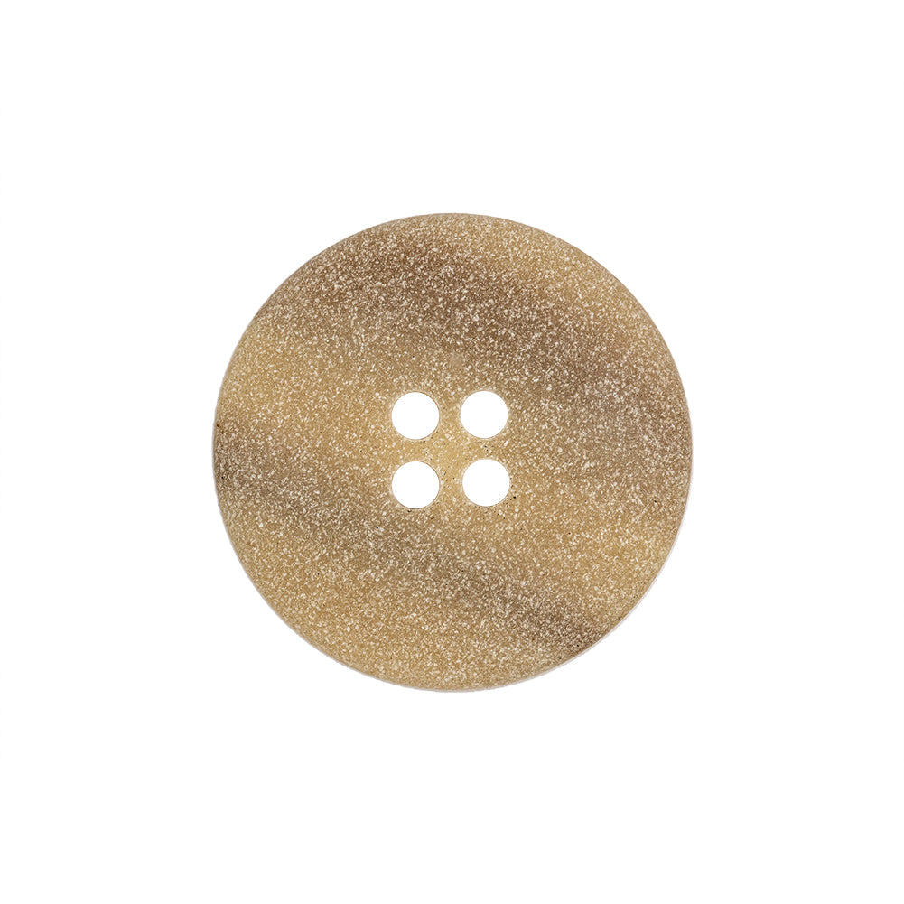 Parsnip Speckled 4-Hole Plastic Button - 36L/23mm - Detail Parsnip Speckled 4-Hole Plastic Button - 36L/23mm - Detail