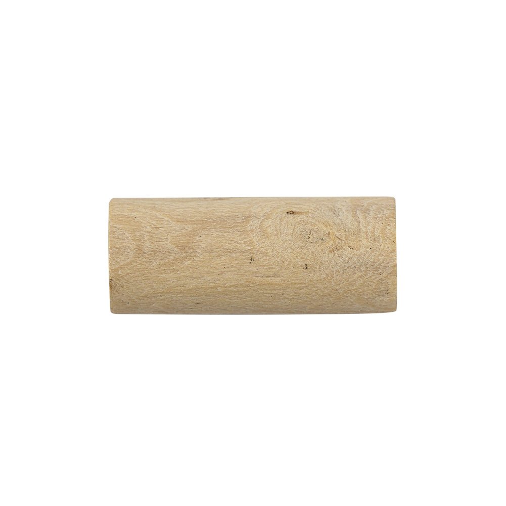 Natural Rod-Style Wood Toggle with Silver Metal Shank Back - 33L/21mm Natural Rod-Style Wood Toggle with Silver Metal Shank Back - 33L/21mm
