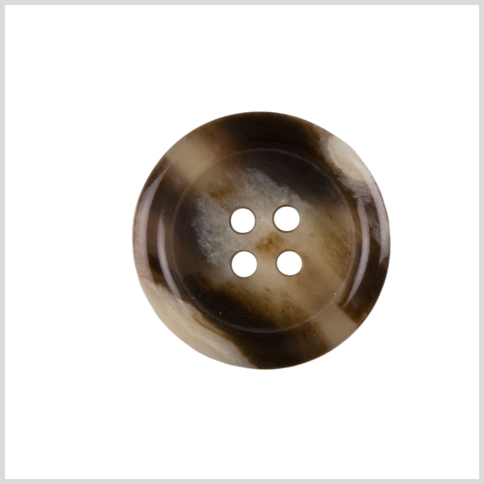 Plastic 4-Hole Button - 40L/25.5mm - Dark Brown and Cream Streaks and Swirls Plastic 4-Hole Button - 40L/25.5mm - Dark Brown and Cream Streaks and Swirls