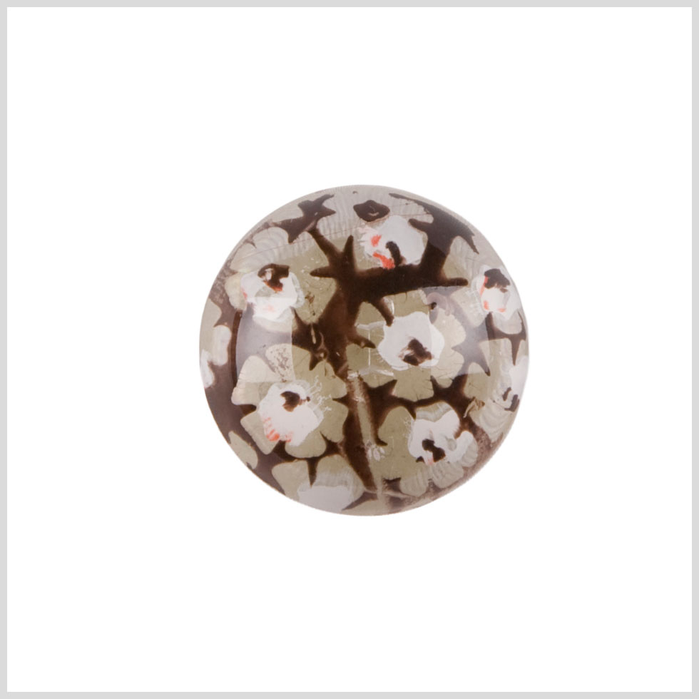 Brown Clear Plastic Button - 36L/23mm Brown Clear Plastic Button - 36L/23mm