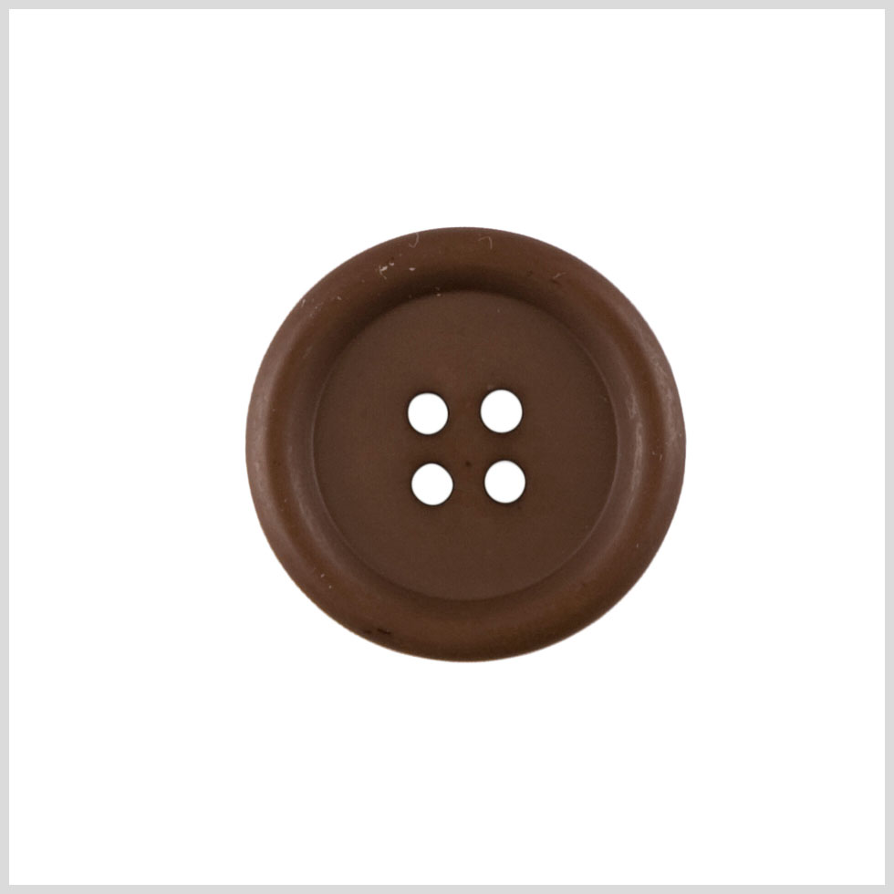 Plastic 4-Hole Button - 36L/23mm - Matte Brown Plastic 4-Hole Button - 36L/23mm - Matte Brown