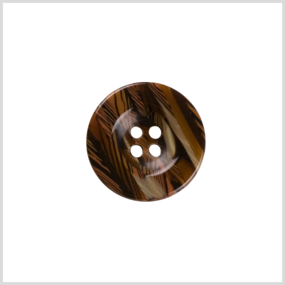 Brown Plastic Button - 28L/18mm Brown Plastic Button - 28L/18mm