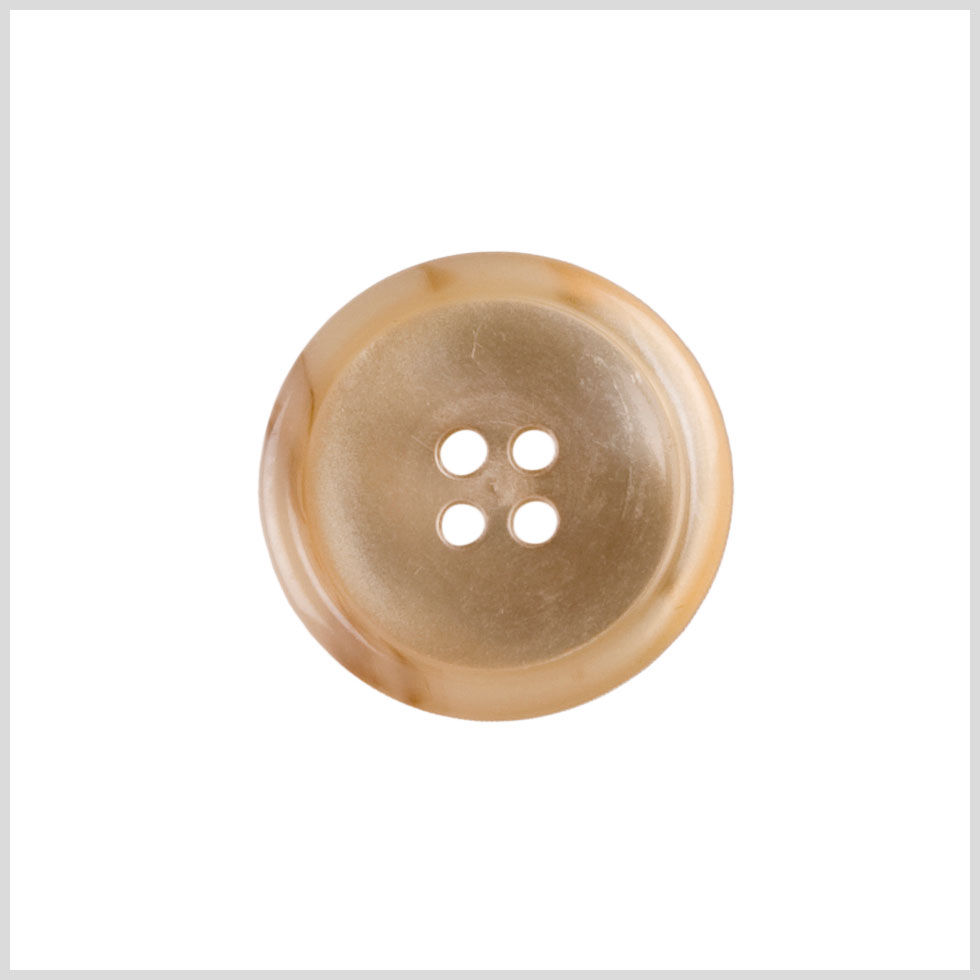 Plastic 4-Hole Button - 28L/18mm - Beige and Tan Marbled Rolled Rim Plastic 4-Hole Button - 28L/18mm - Beige and Tan Marbled Rolled Rim