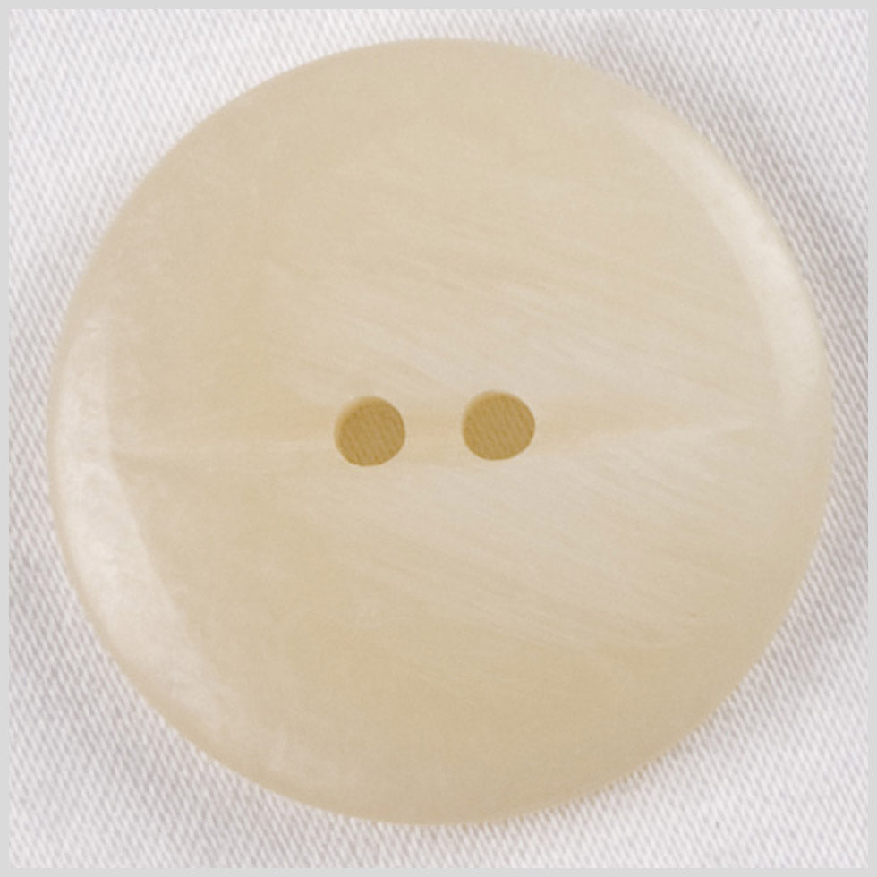 Plastic 2-Hole Button - 36L/23mm - Ivory Low Convex Plastic 2-Hole Button - 36L/23mm - Ivory Low Convex