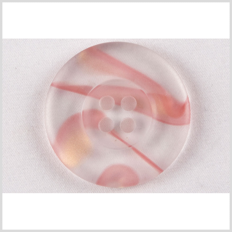 Clear Pink Plastic Button - 54L/34mm Clear Pink Plastic Button - 54L/34mm