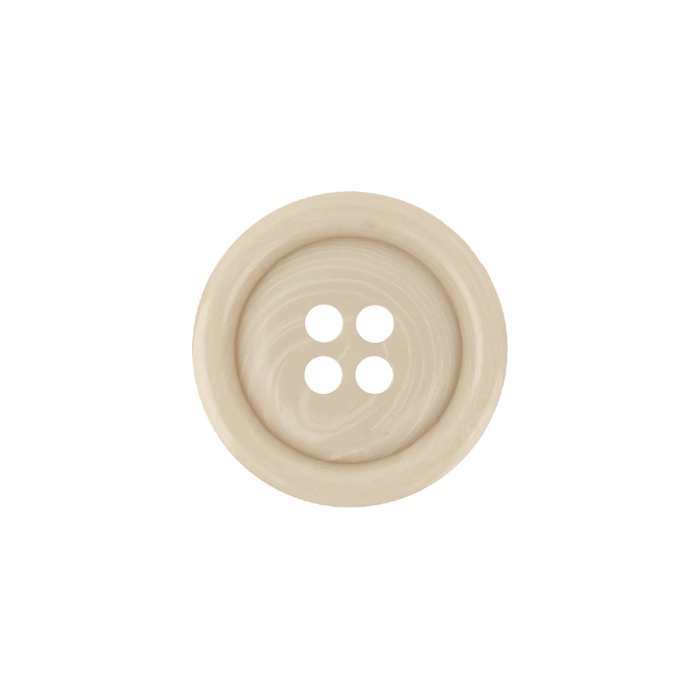 Ivory and White Tire Rim 4-Hole Plastic Button - 30L/19mm Ivory and White Tire Rim 4-Hole Plastic Button - 30L/19mm