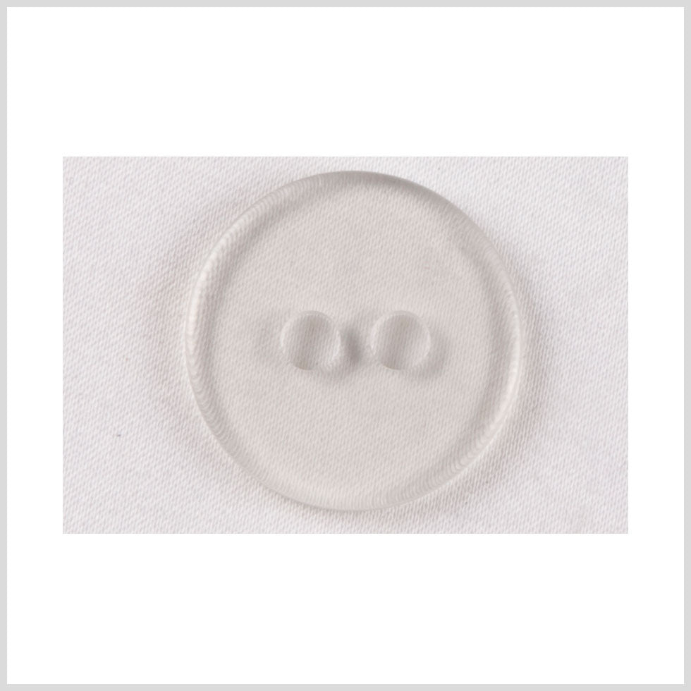 Plastic 2-Hole Button - 36L/23mm - Clear Plastic 2-Hole Button - 36L/23mm - Clear