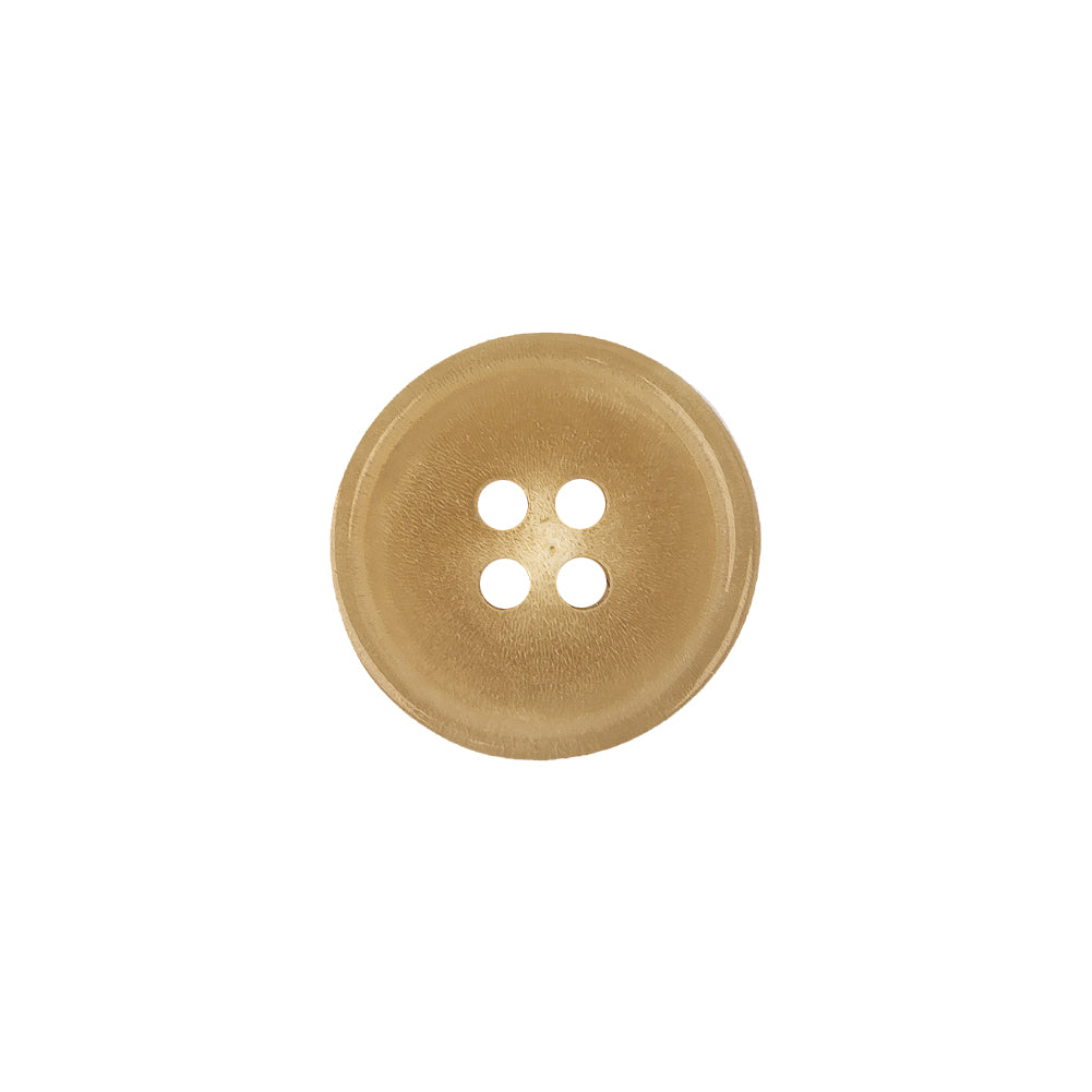 Horn 4-Hole Blazer Button - 24L/15mm - Beige Narrow Rim Horn 4-Hole Blazer Button - 24L/15mm - Beige Narrow Rim