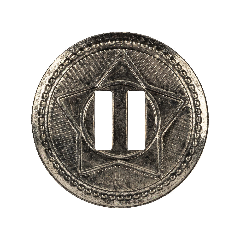 Gunmetal Metal Button - 45L/29mm Detail Gunmetal Metal Button - 45L/29mm Detail