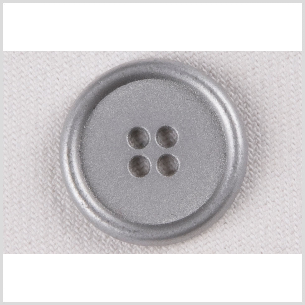Silver Metal Coat Button - 24L/15mm Silver Metal Coat Button - 24L/15mm