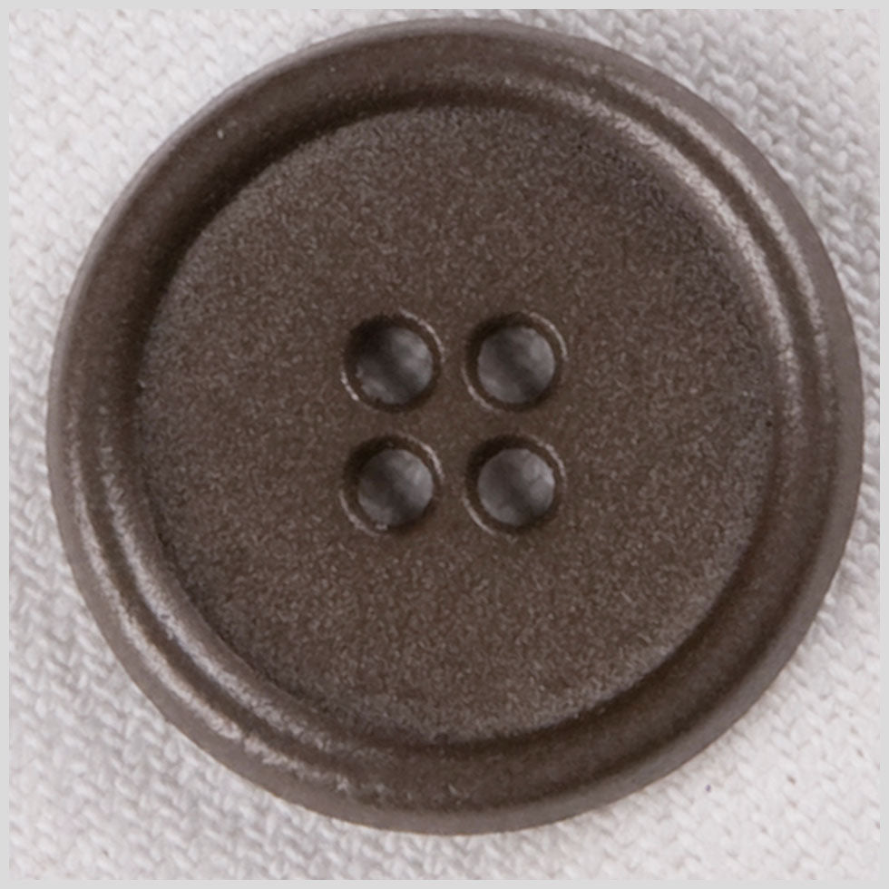 Metal 4-Hole Button - 32L/20mm - Antique Gray Rolled Rim Metal 4-Hole Button - 32L/20mm - Antique Gray Rolled Rim