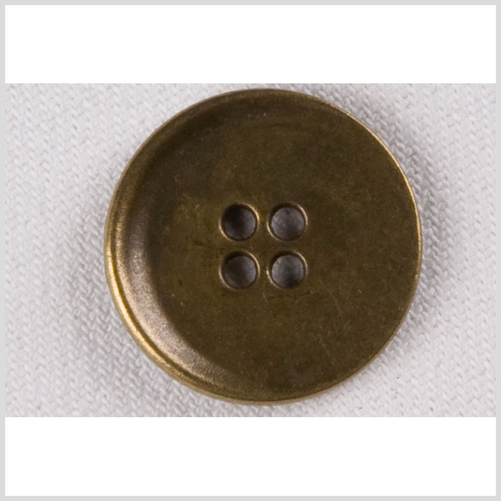 Metal 4-Hole Button - 32L/20mm - Brass Narrow Rim Metal 4-Hole Button - 32L/20mm - Brass Narrow Rim