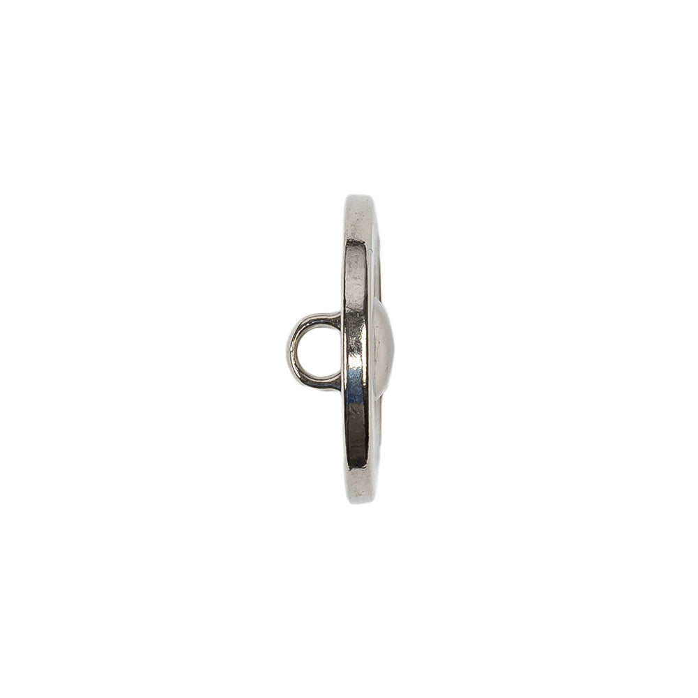 Silver Metal Coat Button - 32L/20mm - Folded Silver Metal Coat Button - 32L/20mm - Folded