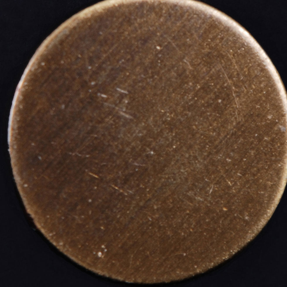 Brass Flat Metal Shank-Back Button - 36L/23mm Detail Brass Flat Metal Shank-Back Button - 36L/23mm Detail
