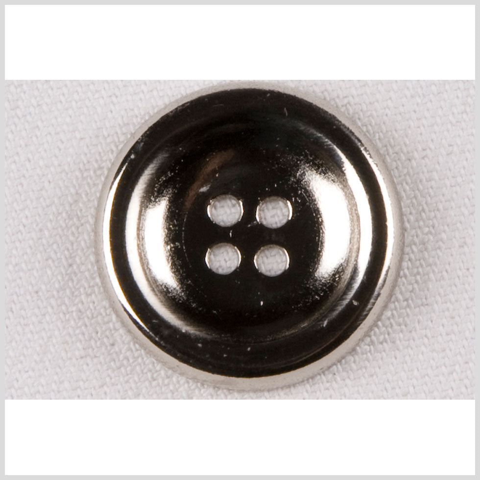 Silver Metal Coat Button - 40L/25.5mm Silver Metal Coat Button - 40L/25.5mm