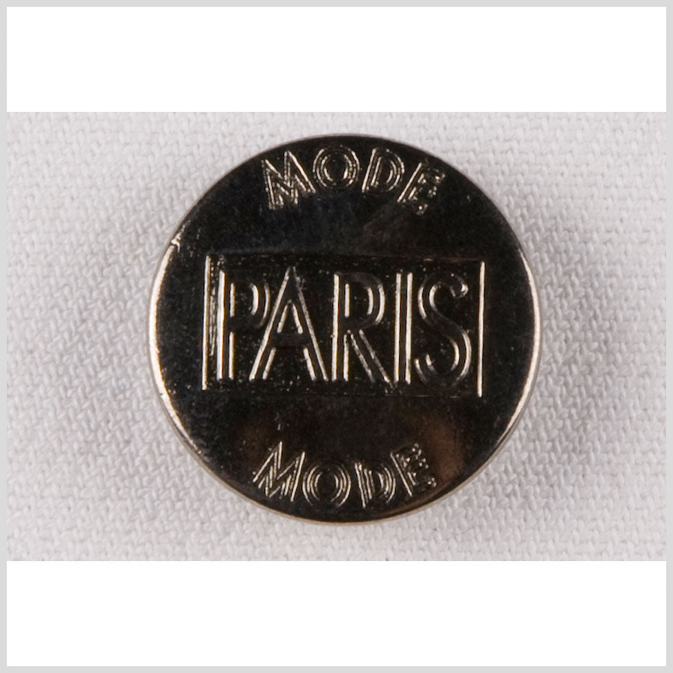 Metal Shank Back Button - 28L/18mm - Gunmetal Mode Paris Typography Metal Shank Back Button - 28L/18mm - Gunmetal Mode Paris Typography