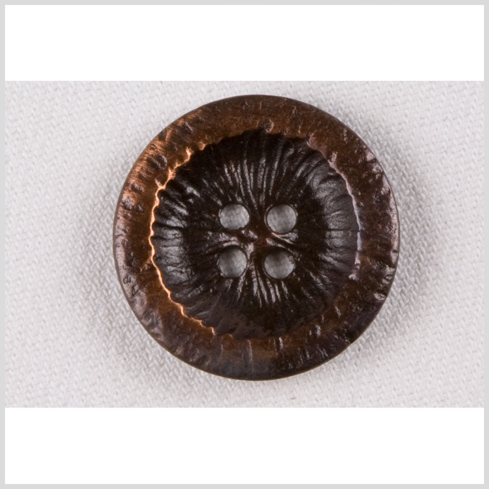 Metal 4-Hole Button - 40L/25.5mm - Copper Abstract Metal 4-Hole Button - 40L/25.5mm - Copper Abstract