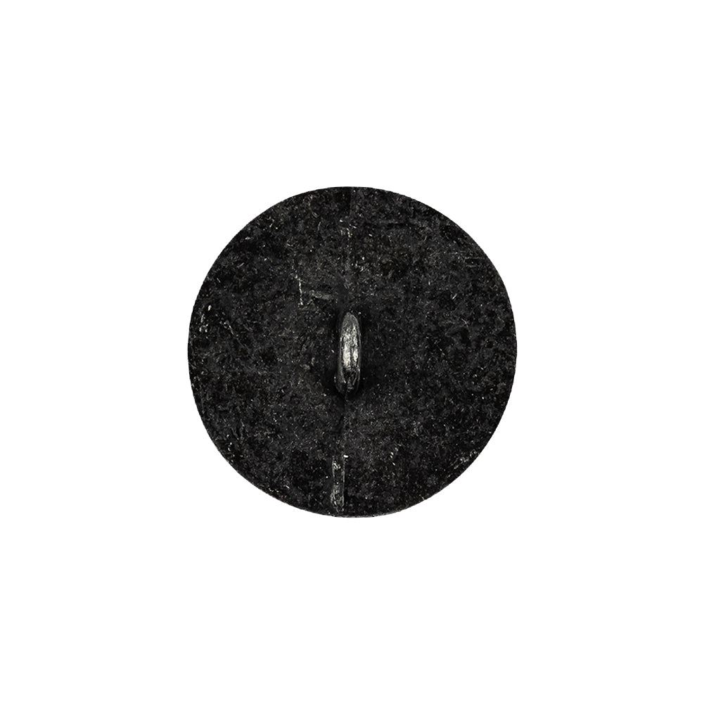 Metal Shank Back Button - 32L/20mm - Gunmetal Nailshead and Curly Border Detail Metal Shank Back Button - 32L/20mm - Gunmetal Nailshead and Curly Border Detail