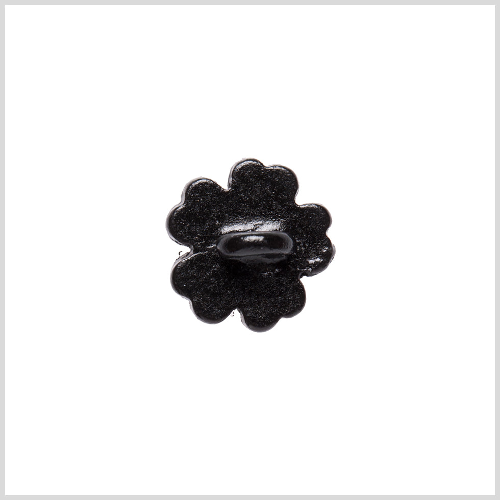 Black on Black Rhinestoned Metal Shank Back Button - 18L/11.5mm Detail Black on Black Rhinestoned Metal Shank Back Button - 18L/11.5mm Detail