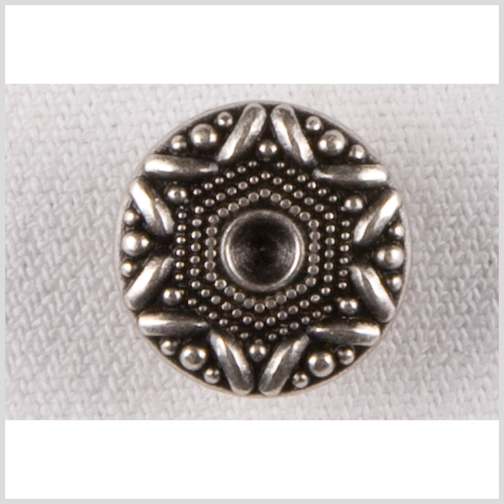 Silver Metal Coat Button - 24L/15mm Silver Metal Coat Button - 24L/15mm