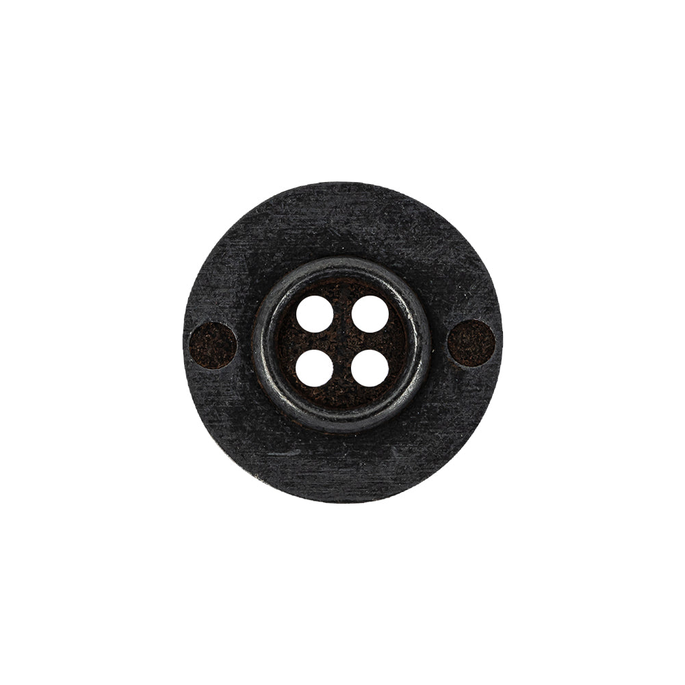 Gunmetal 2-Hole Metal Coat Button - 32L/20mm - Detail Gunmetal 2-Hole Metal Coat Button - 32L/20mm - Detail