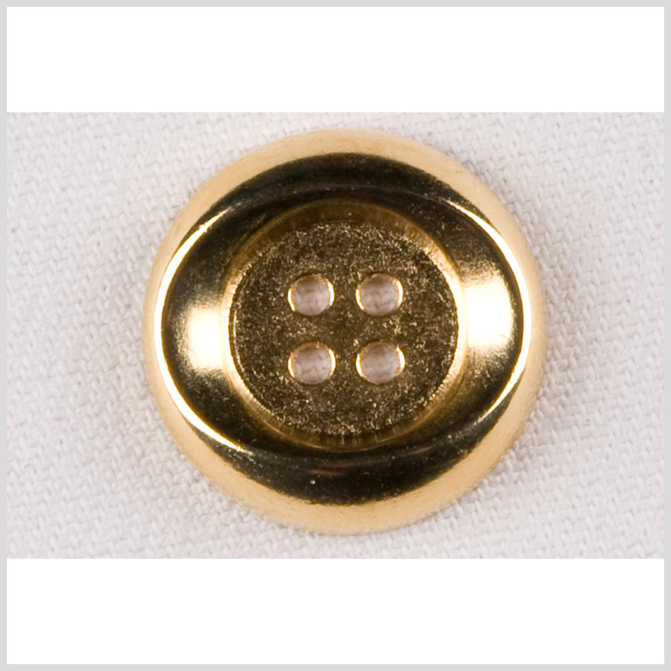 Metal 4-Hole Button - 28L/18mm - Gold Oval Impression Metal 4-Hole Button - 28L/18mm - Gold Oval Impression