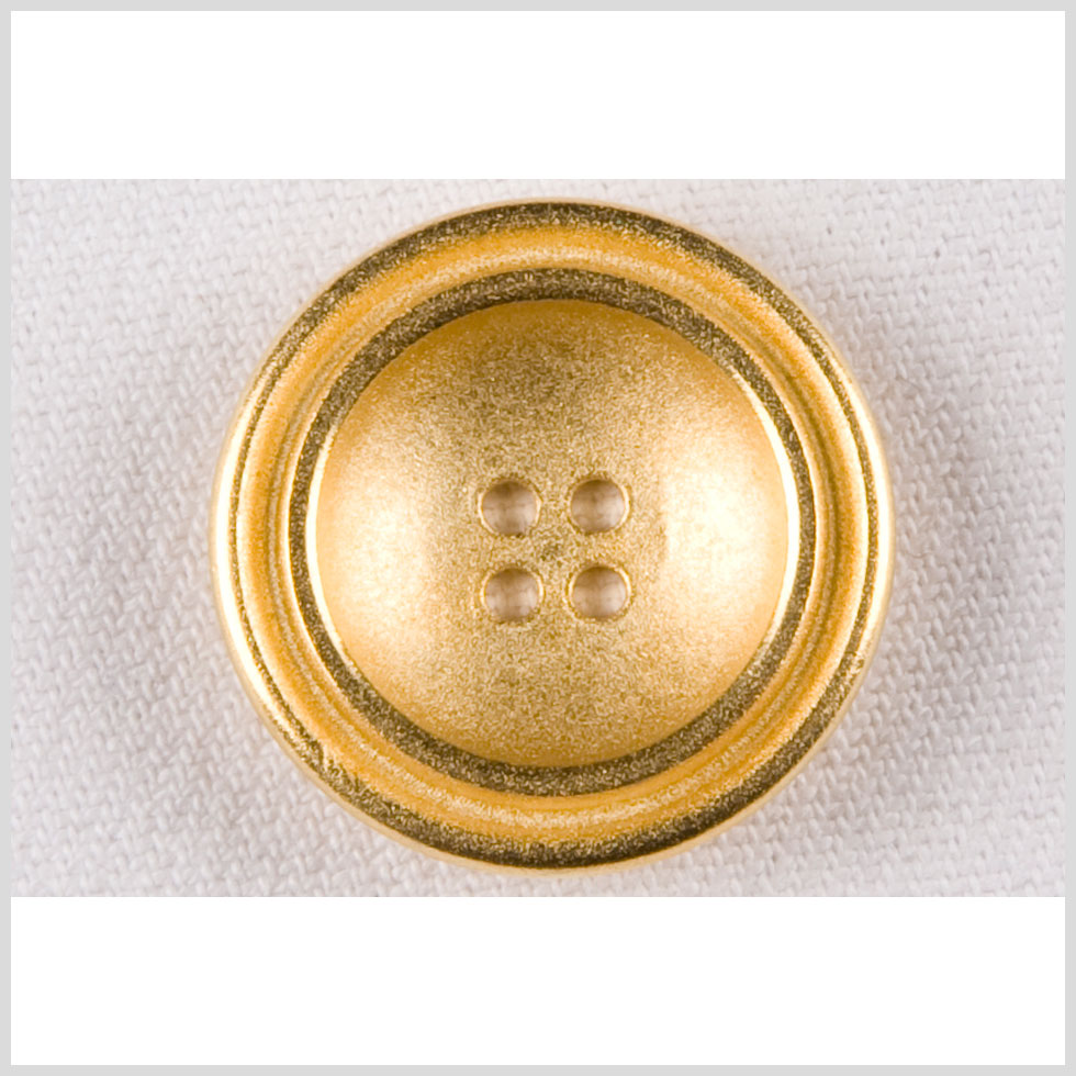 Metal 4-Hole Button - 40L/25.5mm - Gold Fancy Rim Metal 4-Hole Button - 40L/25.5mm - Gold Fancy Rim
