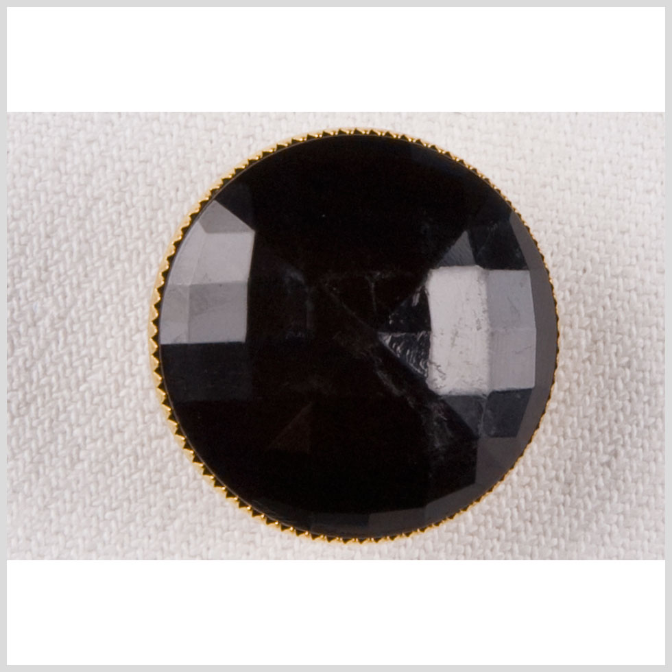 Black/Gold Metal Button - 36L/23mm Black/Gold Metal Button - 36L/23mm