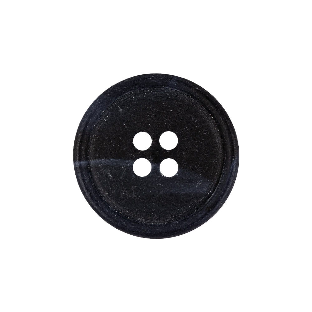 Navy Narrow Rim 4-Hole Plastic Button - 35L/22mm Navy Narrow Rim 4-Hole Plastic Button - 35L/22mm