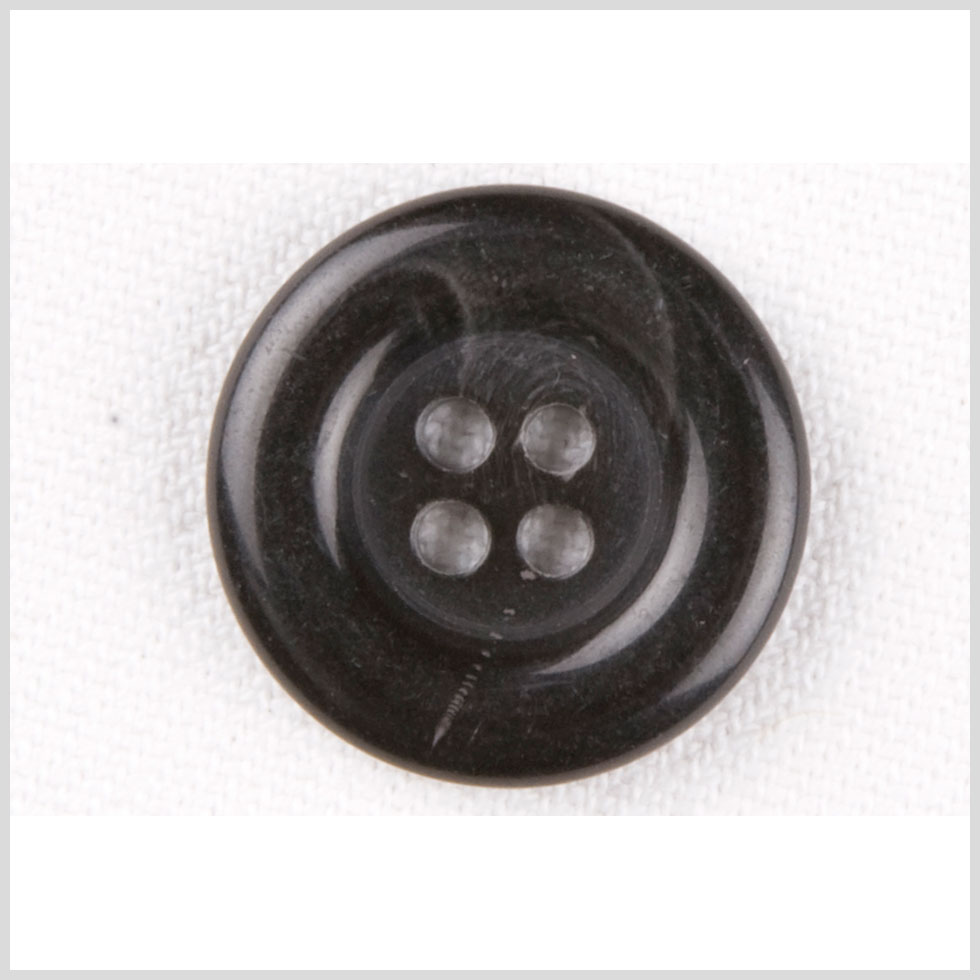 Plastic 4-Hole Button - 24L/15mm - Black Tire Rim Plastic 4-Hole Button - 24L/15mm - Black Tire Rim