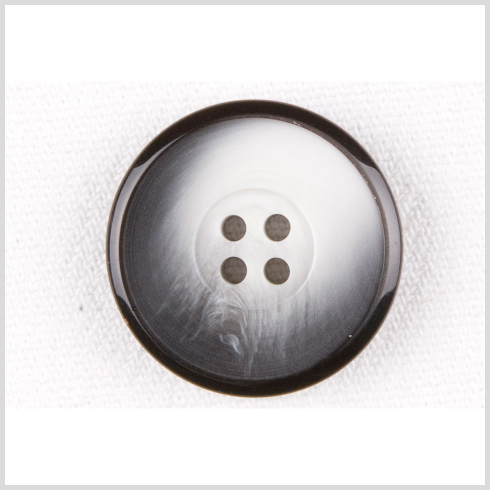 Black/White Plastic Button - 32L/20mm Black/White Plastic Button - 32L/20mm