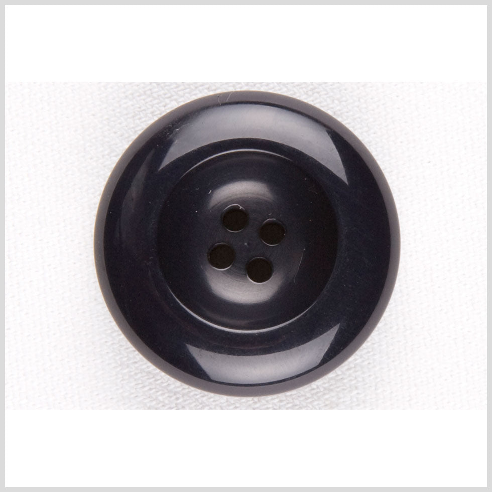 Plastic 4-Hole Button - 44L/28mm - Blue-Black Tire Rim Plastic 4-Hole Button - 44L/28mm - Blue-Black Tire Rim