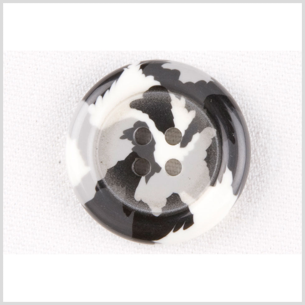 Black/White/Gray Plastic Button - 44L/28mm Black/White/Gray Plastic Button - 44L/28mm