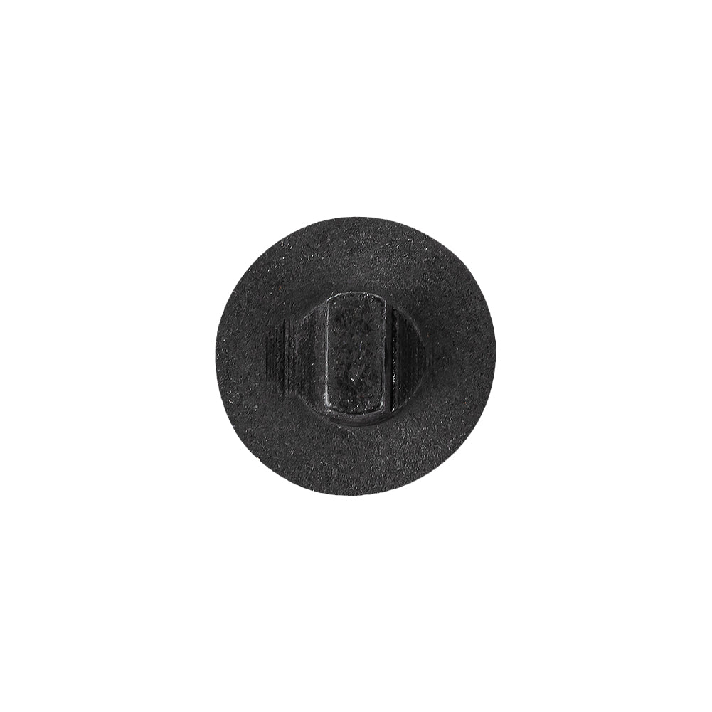 Black Plastic Button - 24L/15mm - Detail Black Plastic Button - 24L/15mm - Detail
