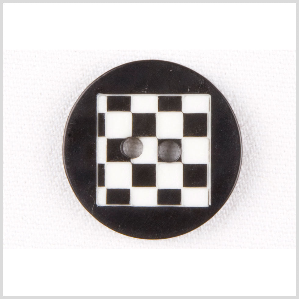 Black/White Plastic Button - 40L/25.5mm Black/White Plastic Button - 40L/25.5mm