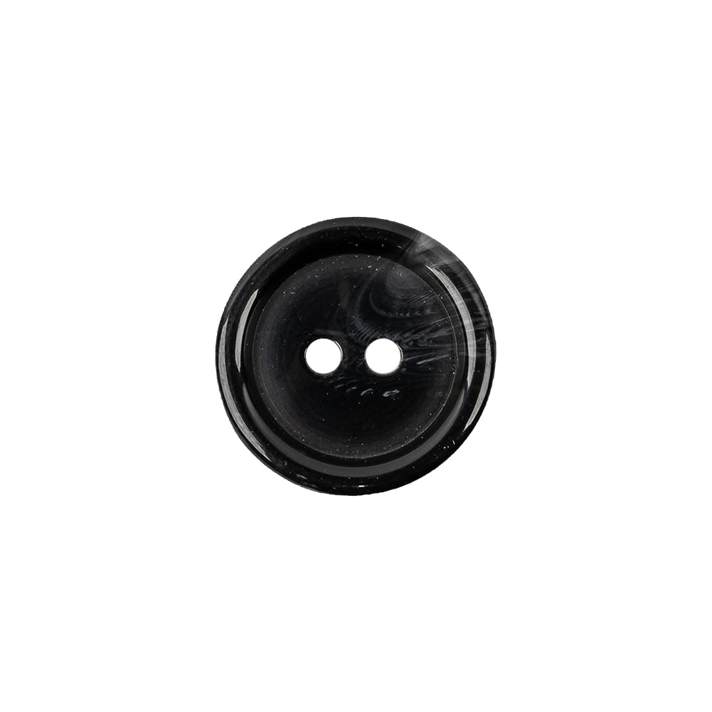 Smoky Black 2-Hole Plastic Button - 24L/15mm Smoky Black 2-Hole Plastic Button - 24L/15mm
