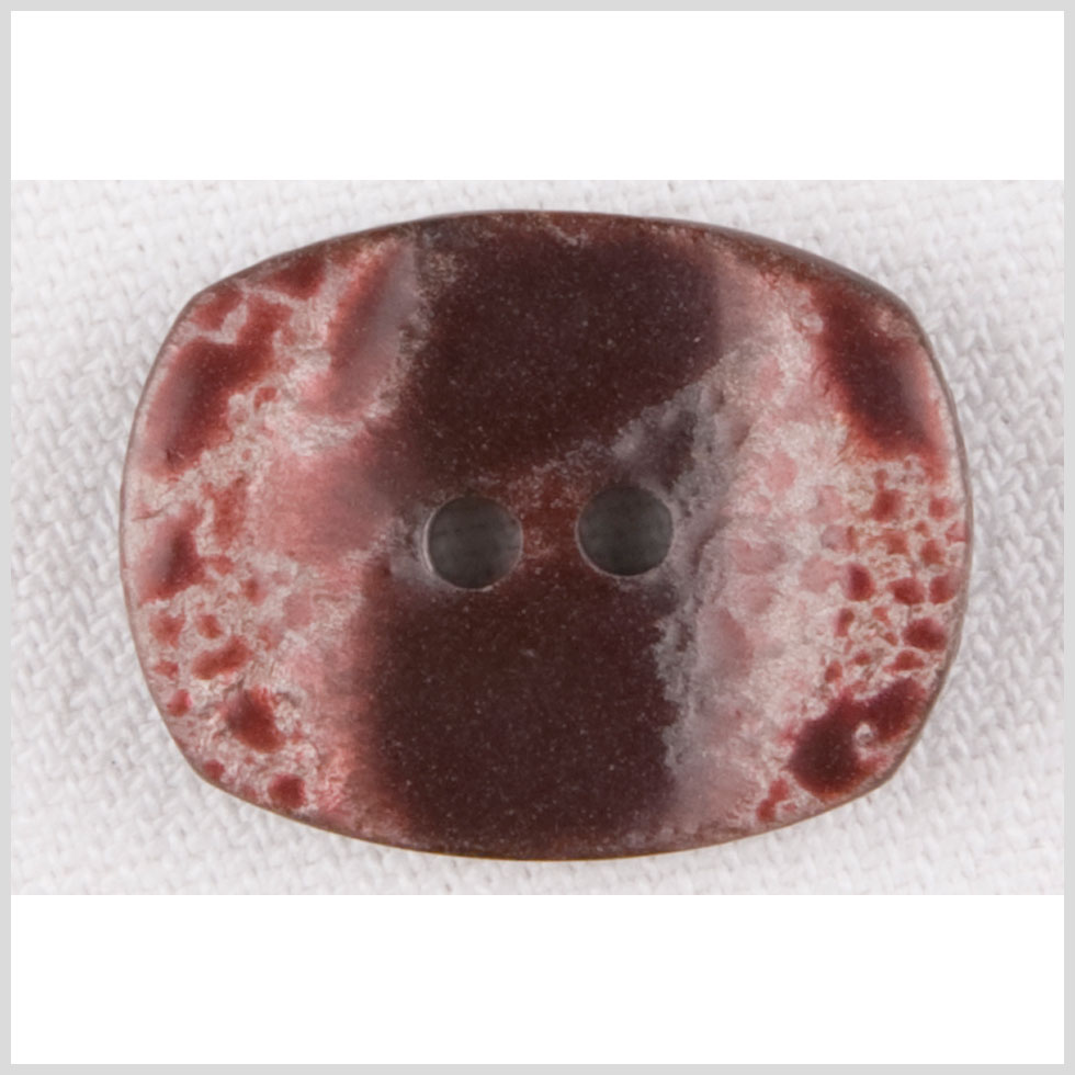 Ivory/Burgundy Plastic Button - 36L/23mm Ivory/Burgundy Plastic Button - 36L/23mm