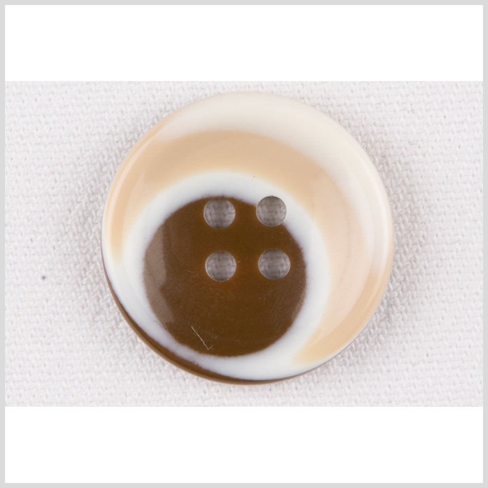 Multi-Brown Plastic Button - 40L/25mm Multi-Brown Plastic Button - 40L/25mm