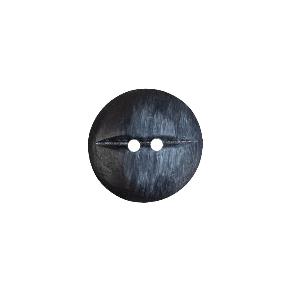 Navy 2-Hole Plastic Button with Needle Channel - 24L/15mm Navy 2-Hole Plastic Button with Needle Channel - 24L/15mm