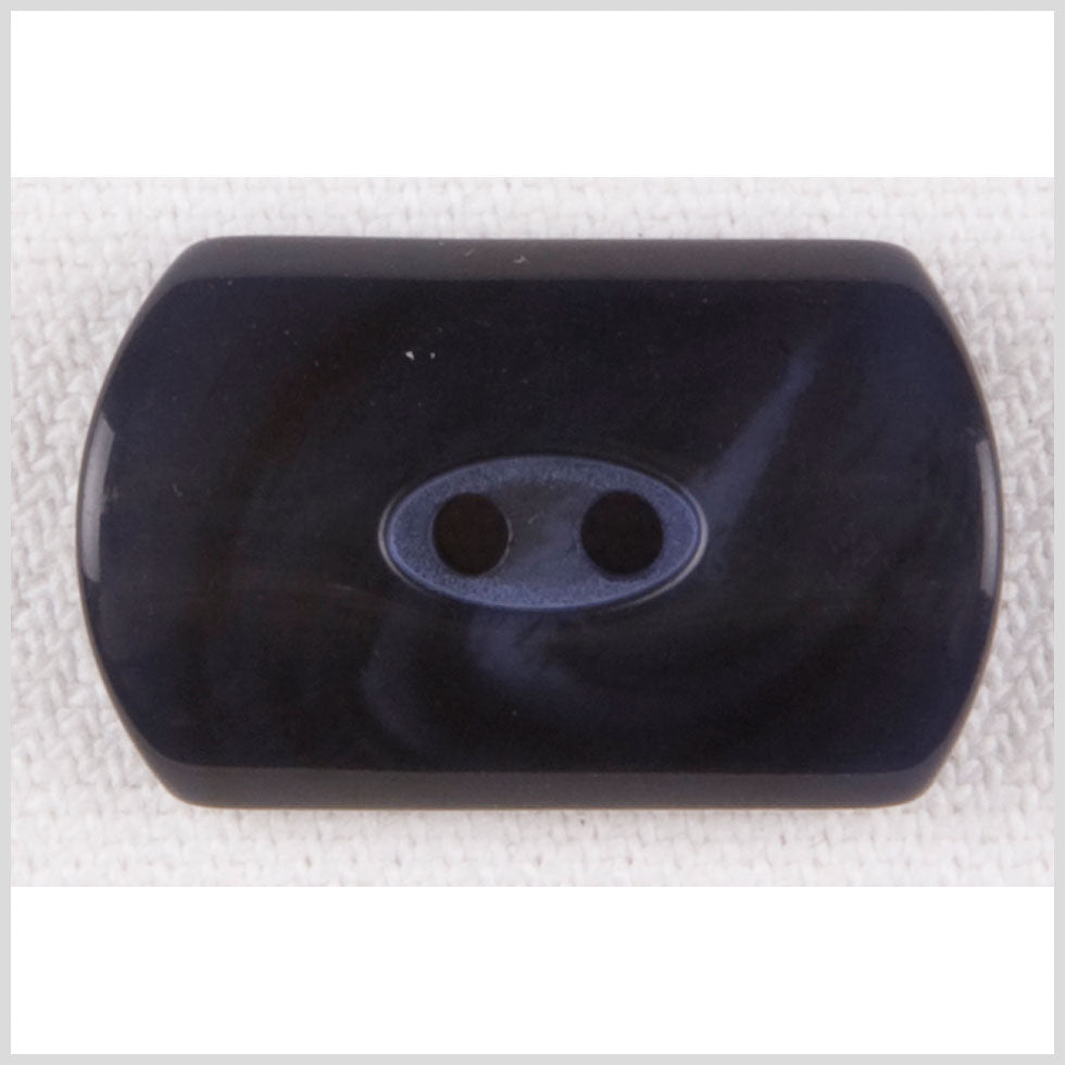 Rounded Rectangular Plastic 2-Hole Button - 36L/23mm - Navy Blue Swirls Rounded Rectangular Plastic 2-Hole Button - 36L/23mm - Navy Blue Swirls