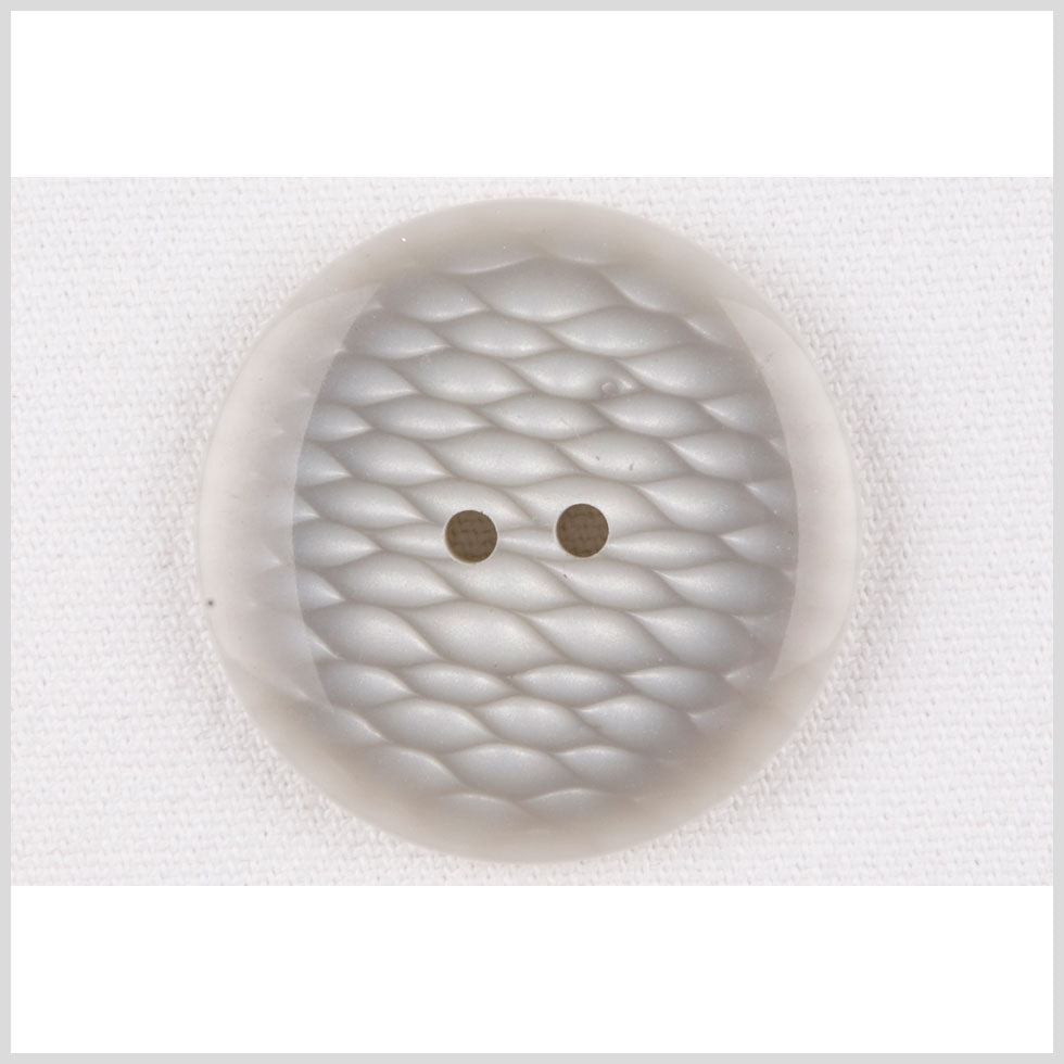 Plastic 2-Hole Button - 28L/18mm - Gray and White Fish Scales Plastic 2-Hole Button - 28L/18mm - Gray and White Fish Scales