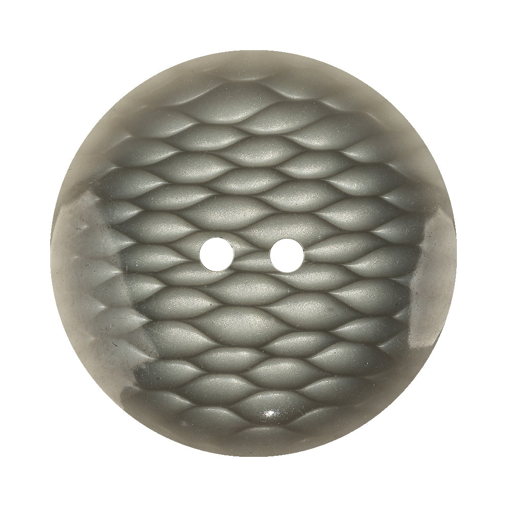 Plastic 2-Hole Button - 54L/34mm - Gray and White Fish Scales Plastic 2-Hole Button - 54L/34mm - Gray and White Fish Scales