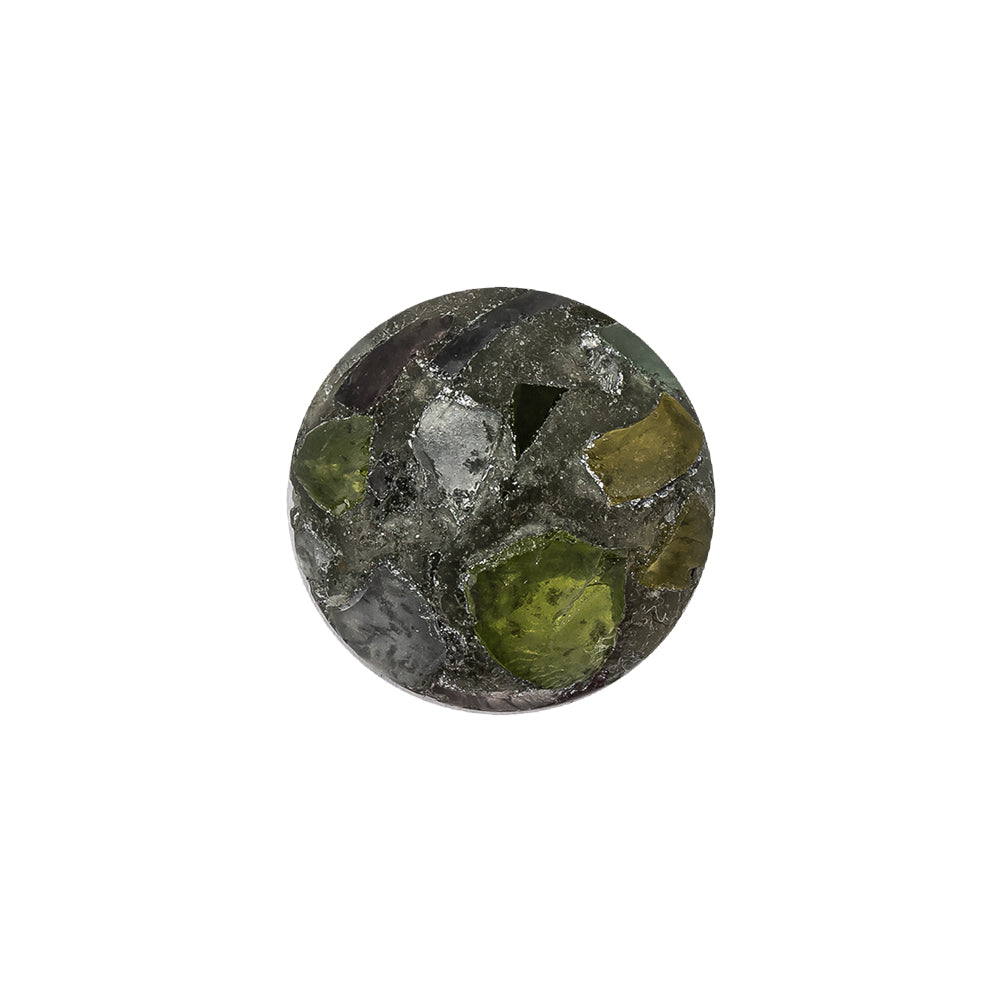 Gray and Green Mosiac Plastic Shank Back Button - 28L/18mm Gray and Green Mosiac Plastic Shank Back Button - 28L/18mm